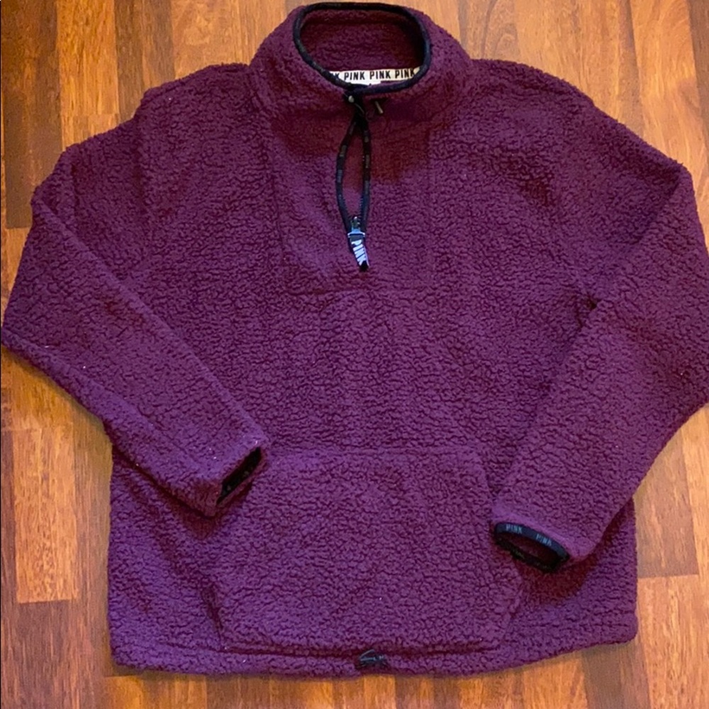 Dark purple half zip jacket